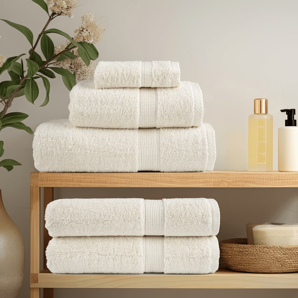 Premium-Handtücher SOLUND 4 Stk. Cremeweiß 50x100 cm 600 g/m²