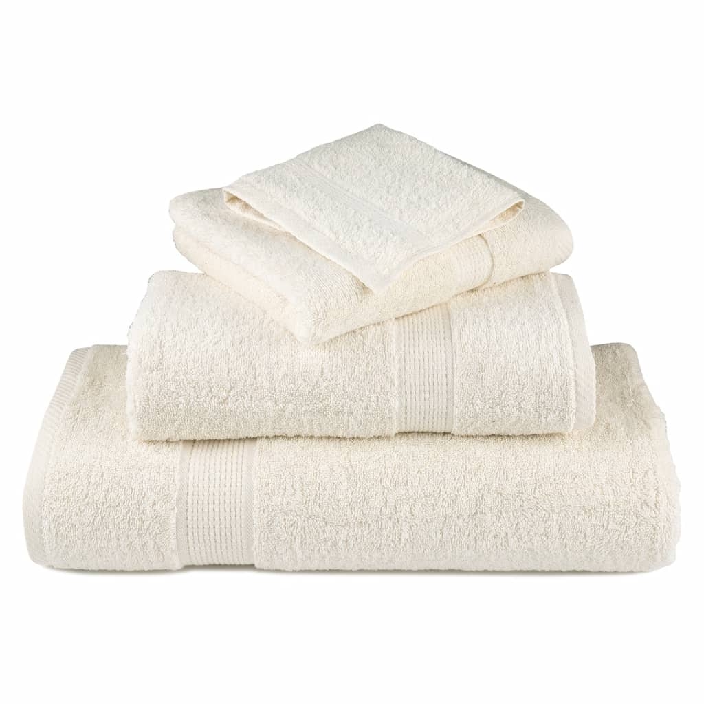 Premium-Handtücher SOLUND 4 Stk. Cremeweiß 50x100 cm 600 g/m²