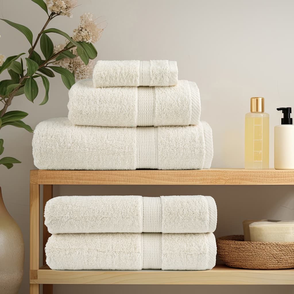Premium Badetücher SOLUND 2 Stk. Creme 100x150 cm 600 g/m²