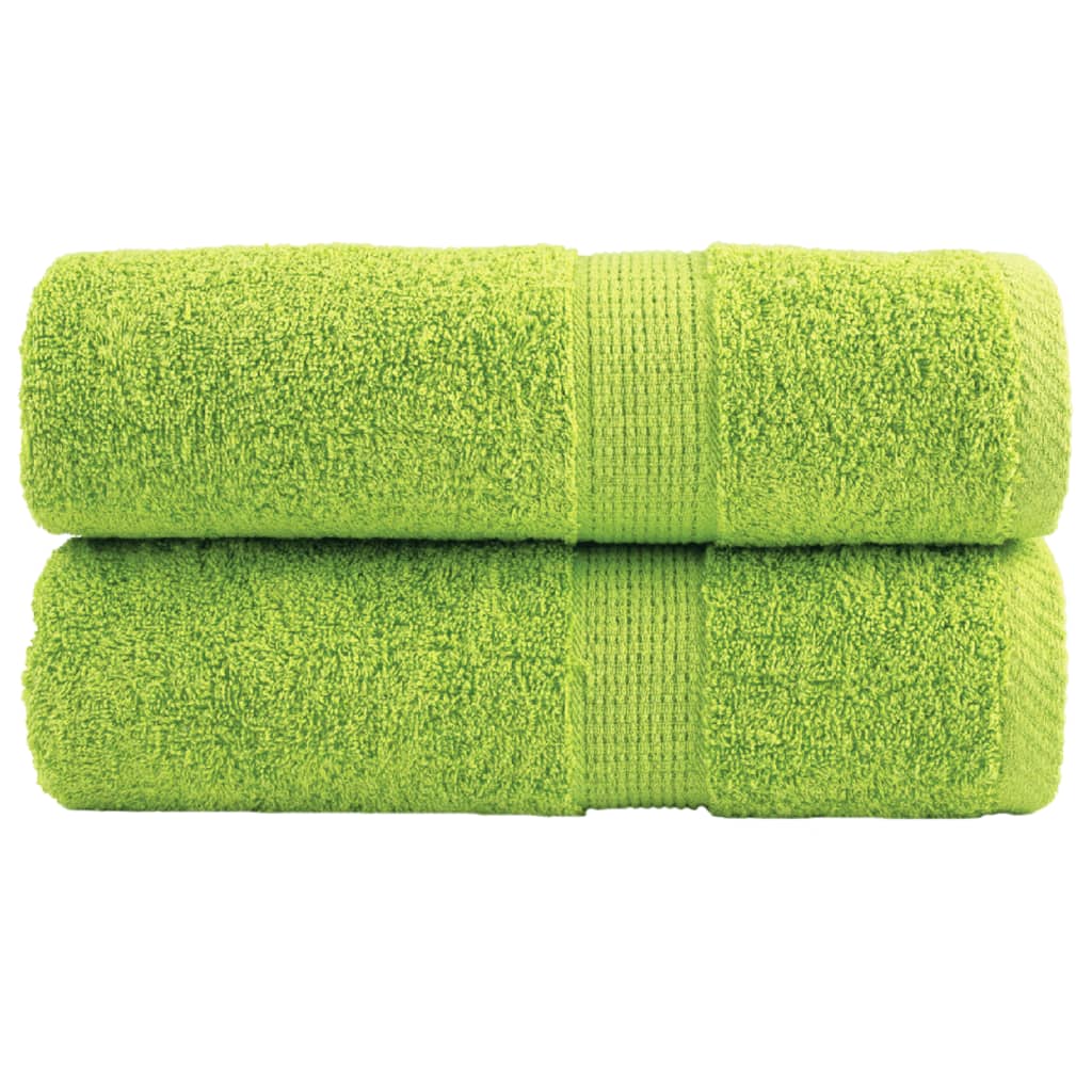 Premium Waschhandtücher SOLUND 2 Stück Apfelgrün 30x30 cm 600 g/m²