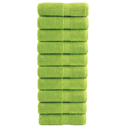 Premium-Gästetücher SOLUND 10 Stk. Apfelgrün 30x50 cm 600 g/m²