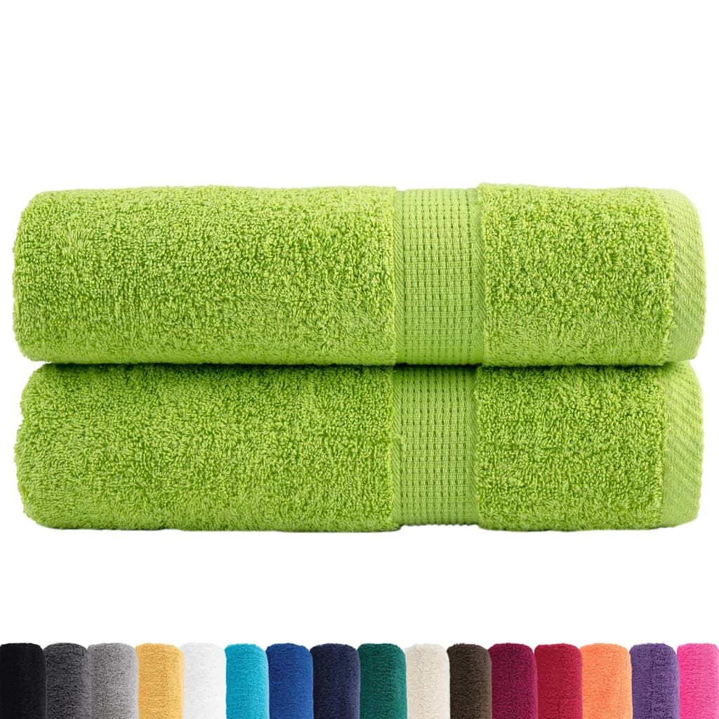 Premium-Handtücher SOLUND 2 Stk. Apfelgrün 50x100 cm 600 g/m²