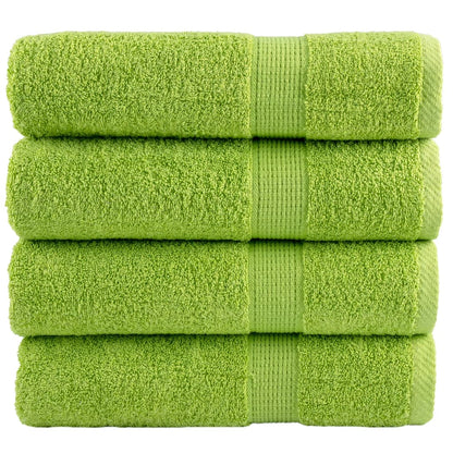 Premium-Duschtücher SOLUND 4 Stk. Apfelgrün 70x140 cm 600 g/m²