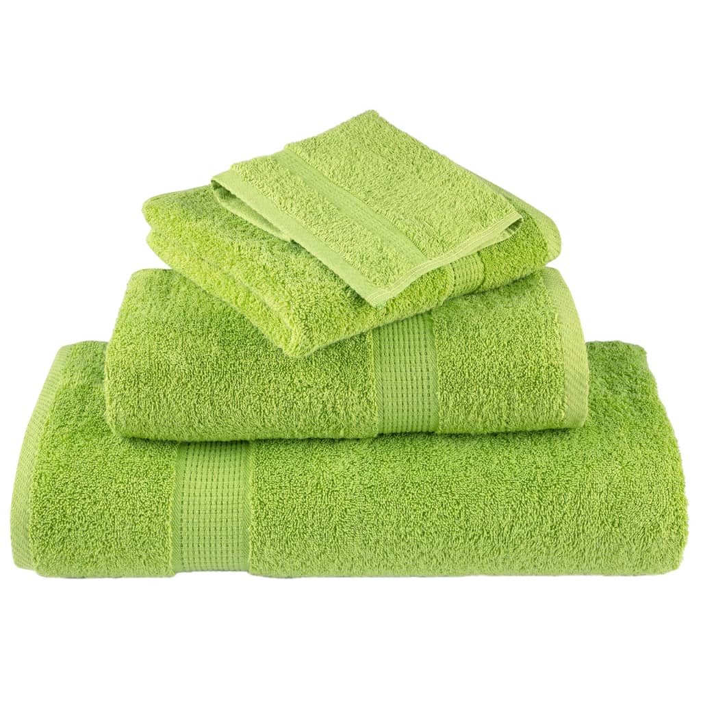 Premium-Duschtücher SOLUND 4 Stk. Apfelgrün 70x140 cm 600 g/m²