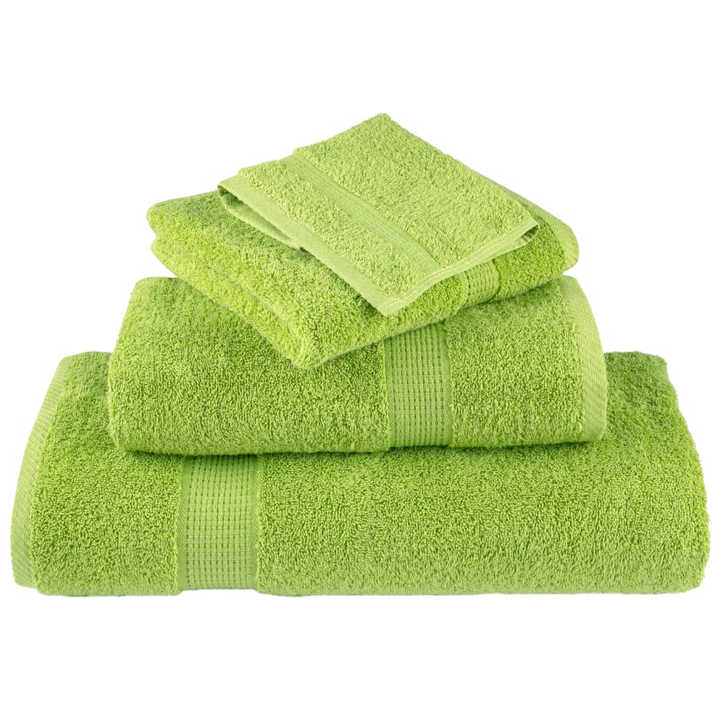 Premium Badetücher SOLUND 10 Stk. Apfelgrün 100x150 cm 600 g/m²