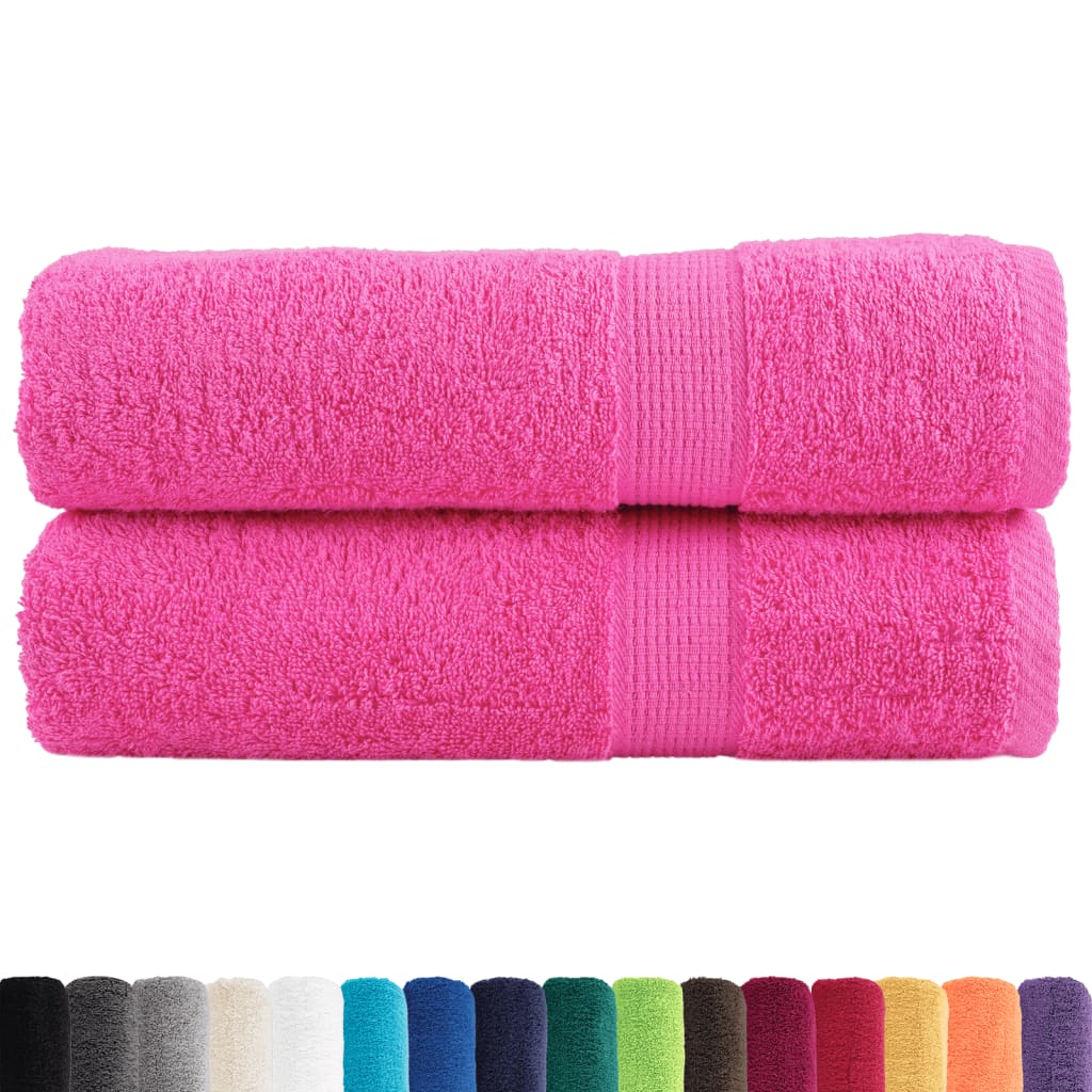 Premium Badetücher SOLUND 2 Stk. Rosa 100x150 cm 600 g/m²
