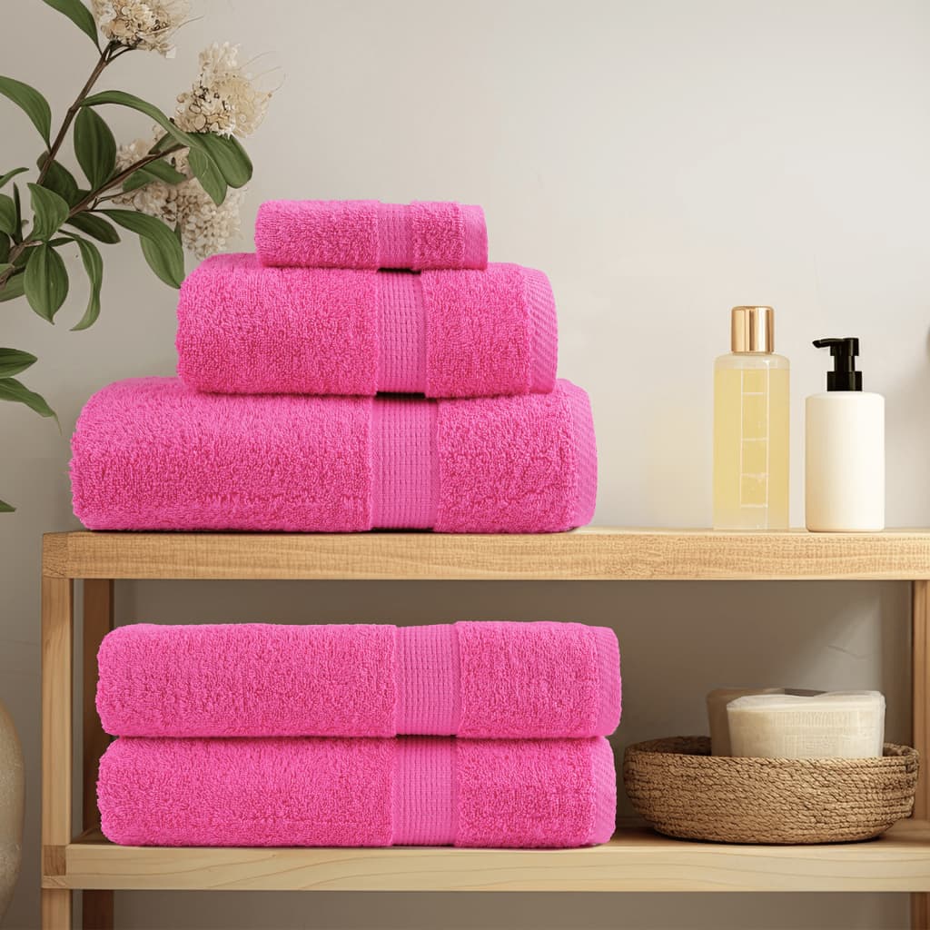 Premium Badetücher SOLUND 4 Stk. Rosa 100x150 cm 600 g/m²