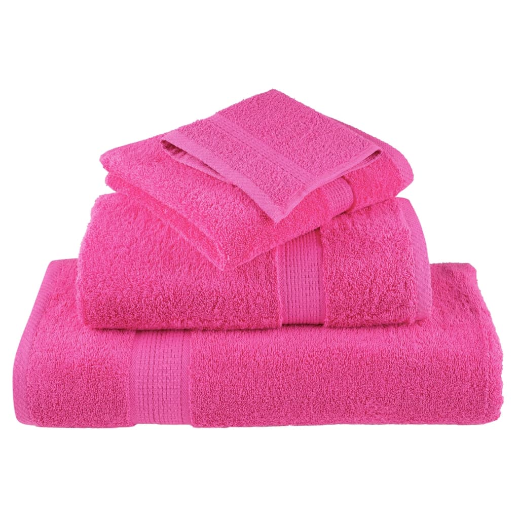 Premium Badetücher SOLUND 4 Stk. Rosa 100x150 cm 600 g/m²