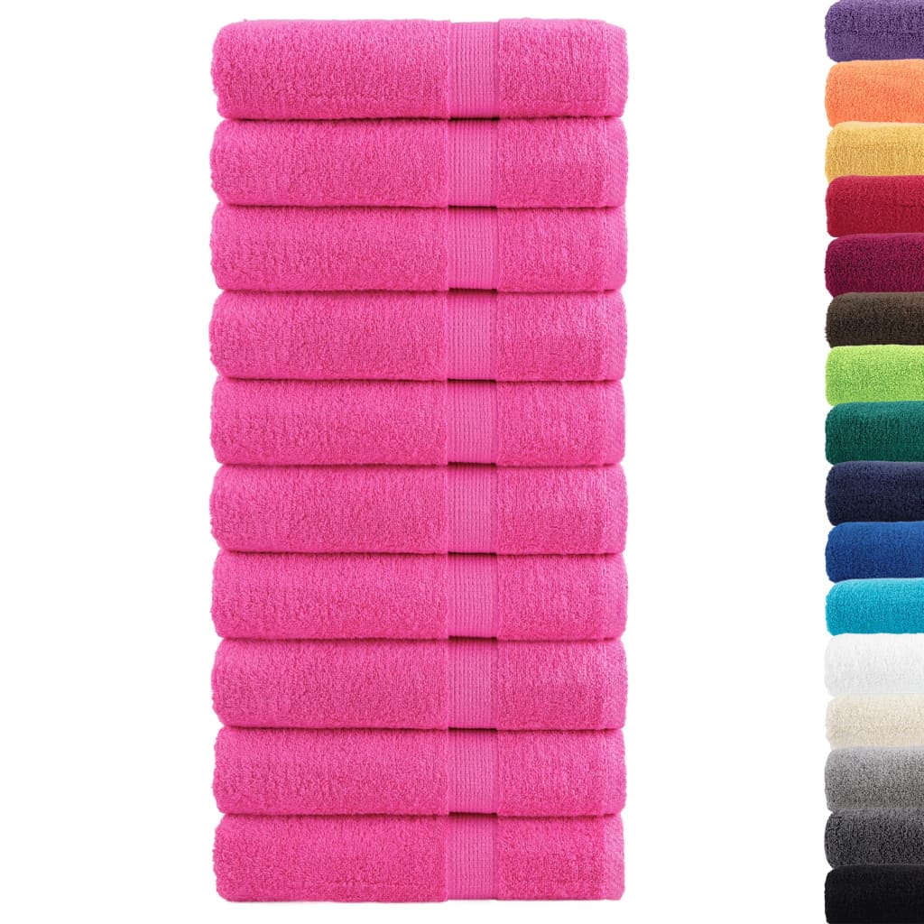 Premium Badetücher SOLUND 10 Stk. Rosa 100x150 cm 600 g/m²