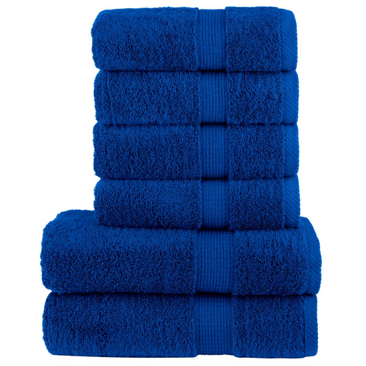 Ensemble de serviettes premium 6 pièces SOLUND bleu 600 g/m²