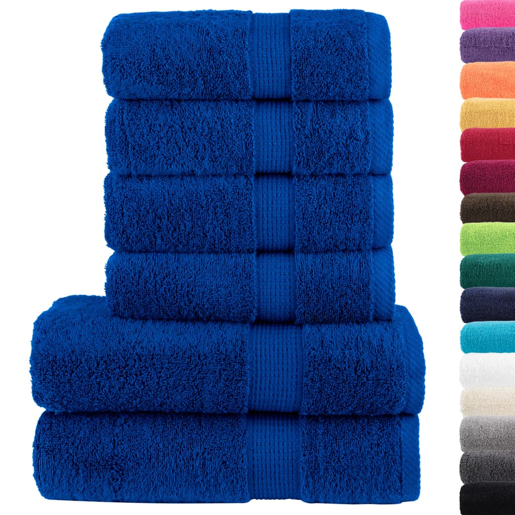 Ensemble de serviettes premium 6 pièces SOLUND bleu 600 g/m²
