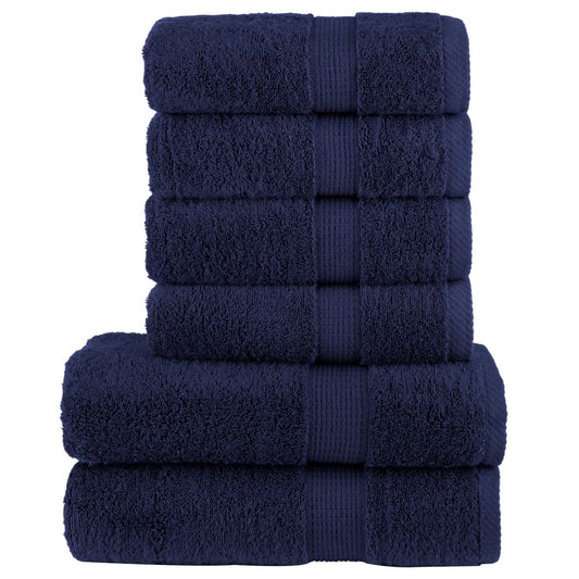 Ensemble de serviettes premium 6 pièces SOLUND bleu marine 600 g/m²