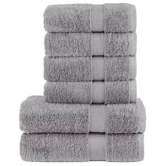 Ensemble de serviettes premium 6 pièces SOLUND gris 600 g/m²