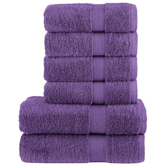 Ensemble de serviettes premium 6 pièces SOLUND violet 600 g/m²