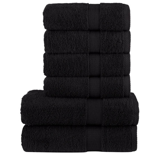 Ensemble de serviettes premium 6 pièces SOLUND Noir 600 g/m²