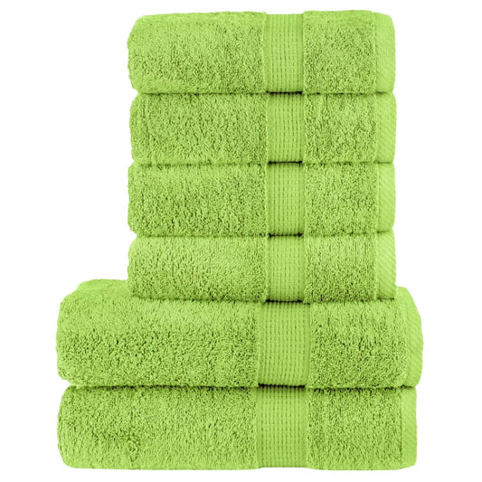 Ensemble de serviettes premium 6 pièces SOLUND Vert Pomme 600 g/m²