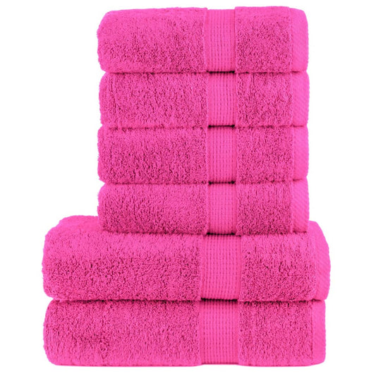 Ensemble de serviettes premium 6 pièces SOLUND rose 600 g/m²