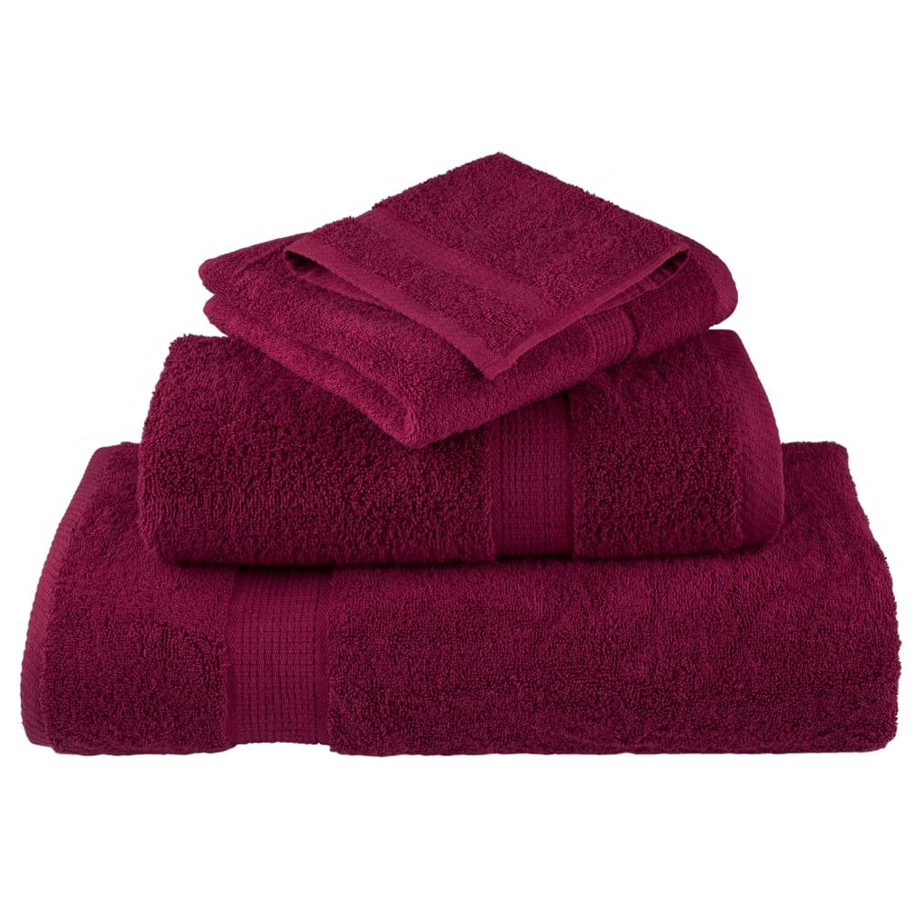 12 tlg. Premium-Handtuch-Set SOLUND Bordeaux 600 g/m²