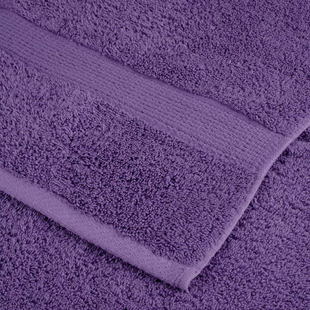 12 tlg. Premium-Handtuch-Set SOLUND Lila 600 g/m²