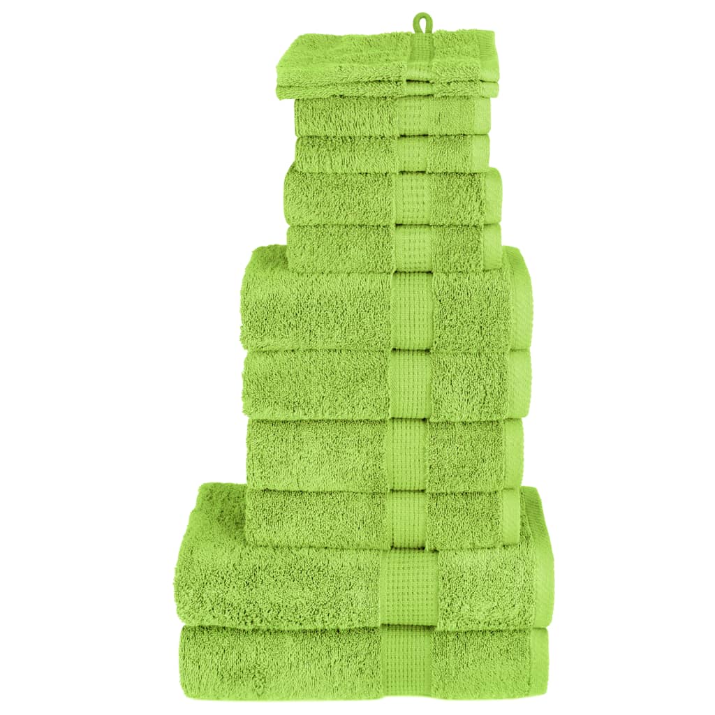 12-tlg. Premium Handtuch-Set SOLUND Apfelgrün 600 g/m²