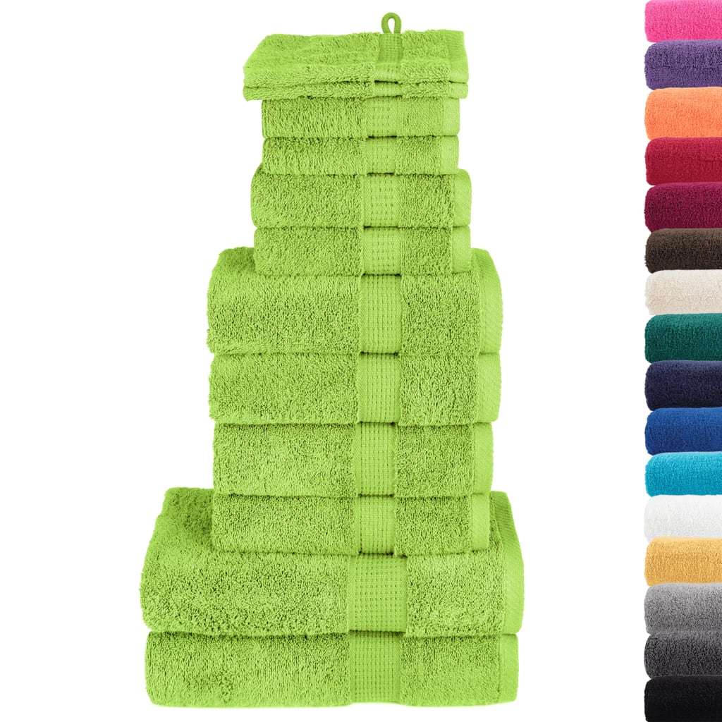 12-tlg. Premium Handtuch-Set SOLUND Apfelgrün 600 g/m²