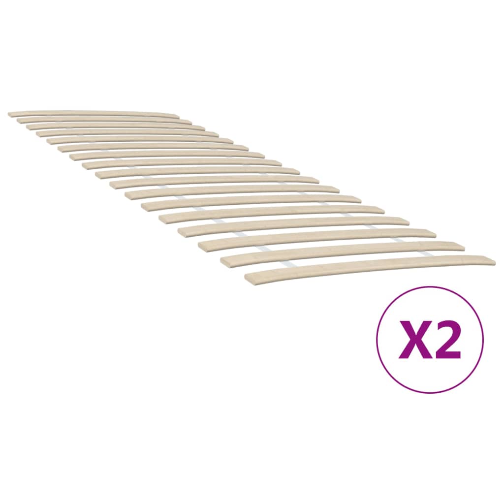 Bettlattenrost Ersatz mit 34 Latten 2 Stk. 70x200 cm