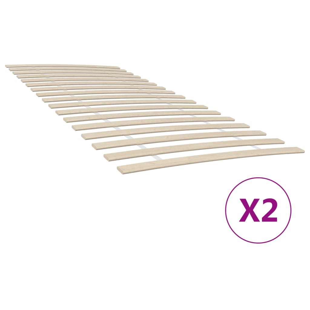 Bettlattenrost Ersatz mit 34 Latten 2 Stk. 90x200 cm