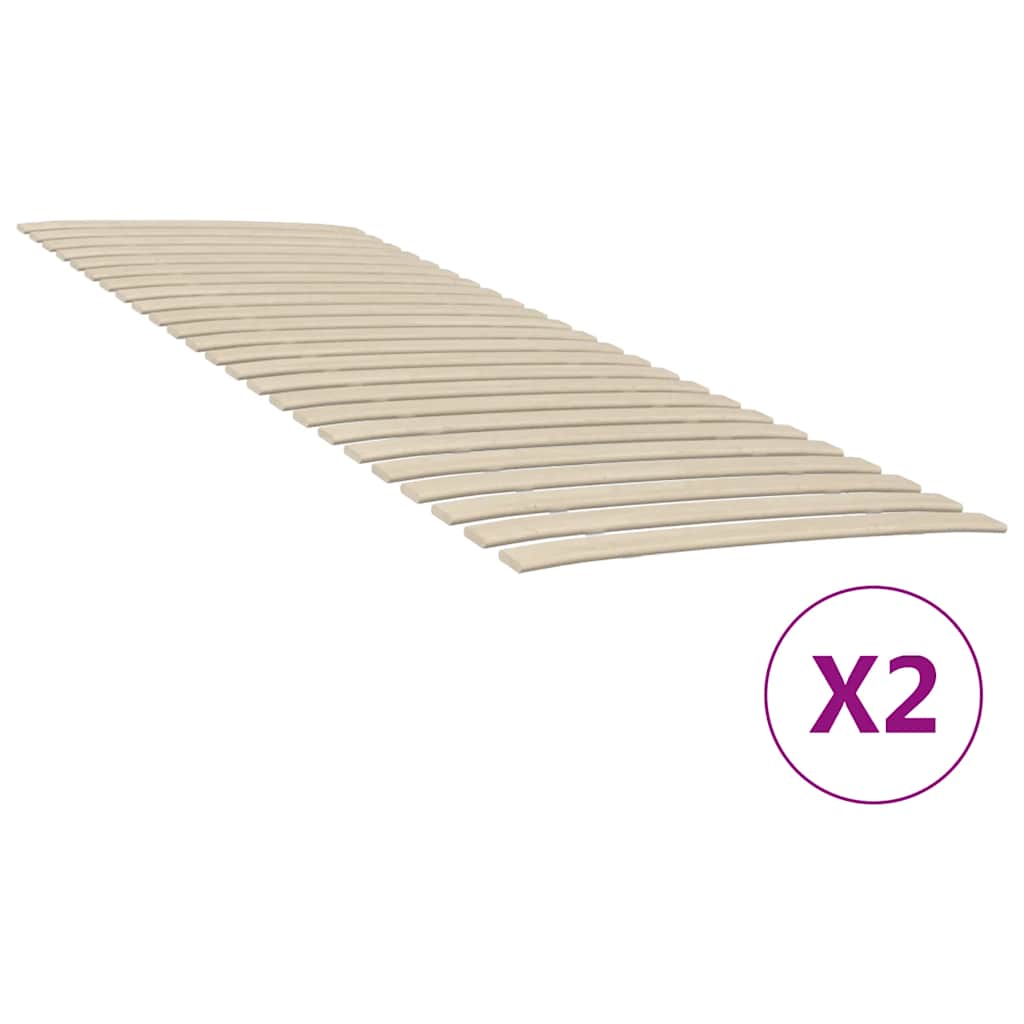 Ersatz-Lattenrost mit 48 Latten 2 Stk. 80x200 cm