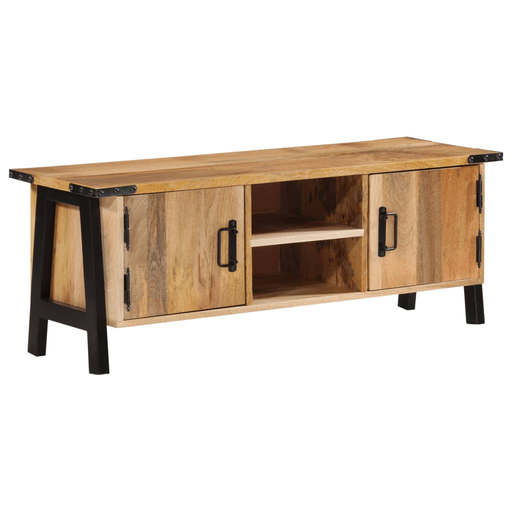 Meuble TV 110x35x40 cm en bois de manguier massif