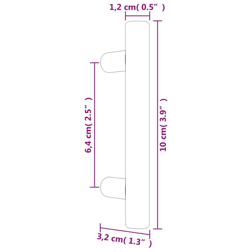 Möbelgriffe 20 Stk. Silbern 64 mm Edelstahl