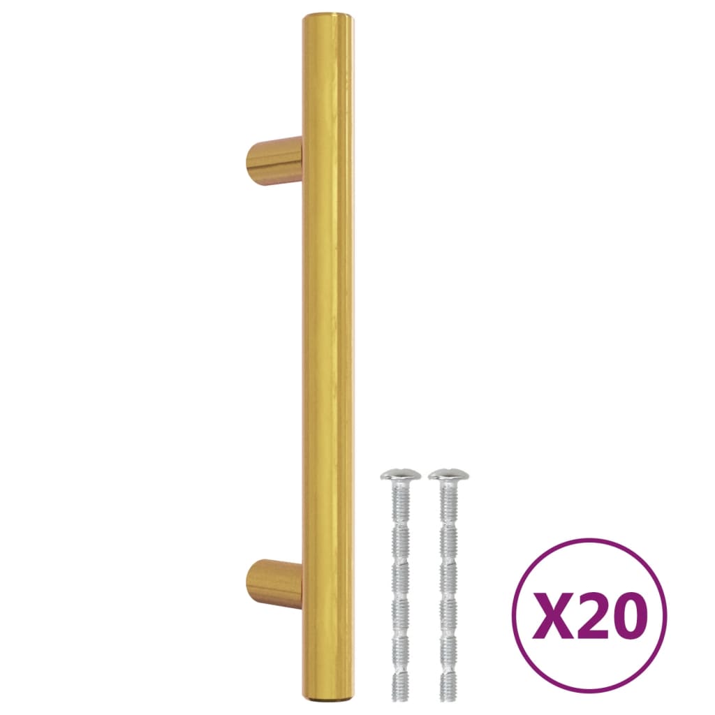 Möbelgriffe 20 Stk. Golden 96 mm Edelstahl