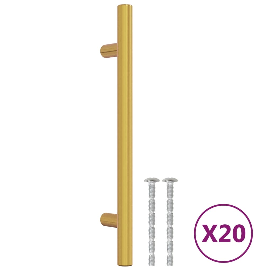 Möbelgriffe 20 Stk. Golden 128 mm Edelstahl