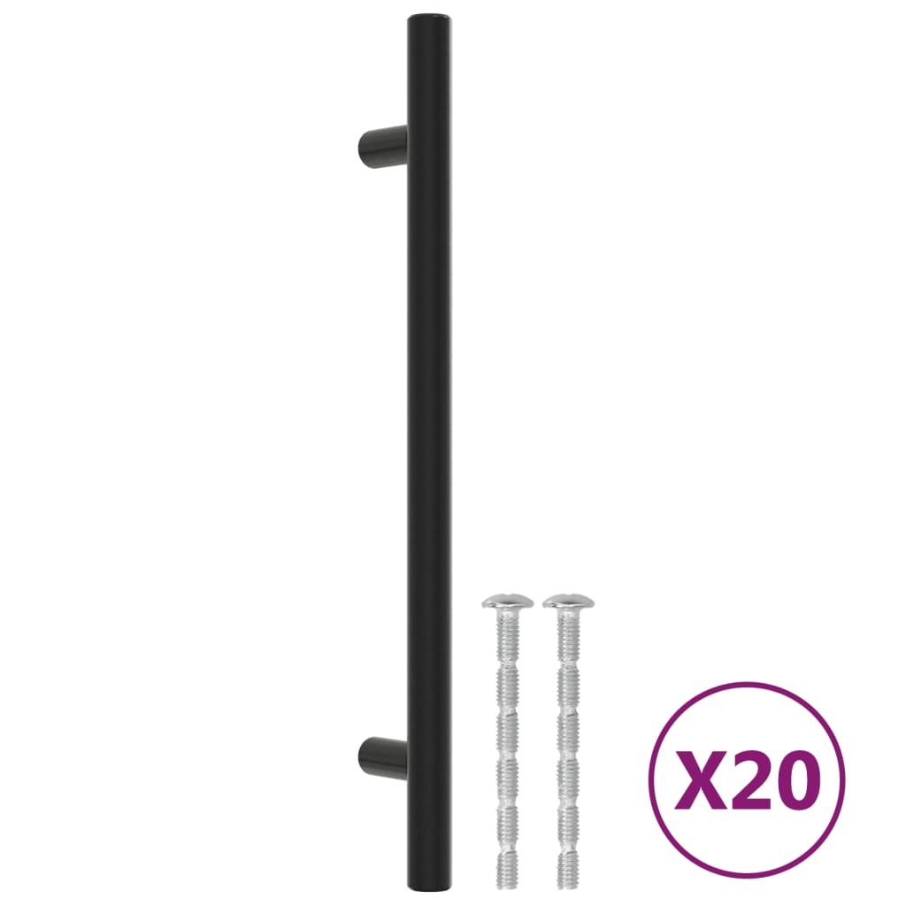 Möbelgriffe 20 Stk. Schwarz 160 mm Edelstahl