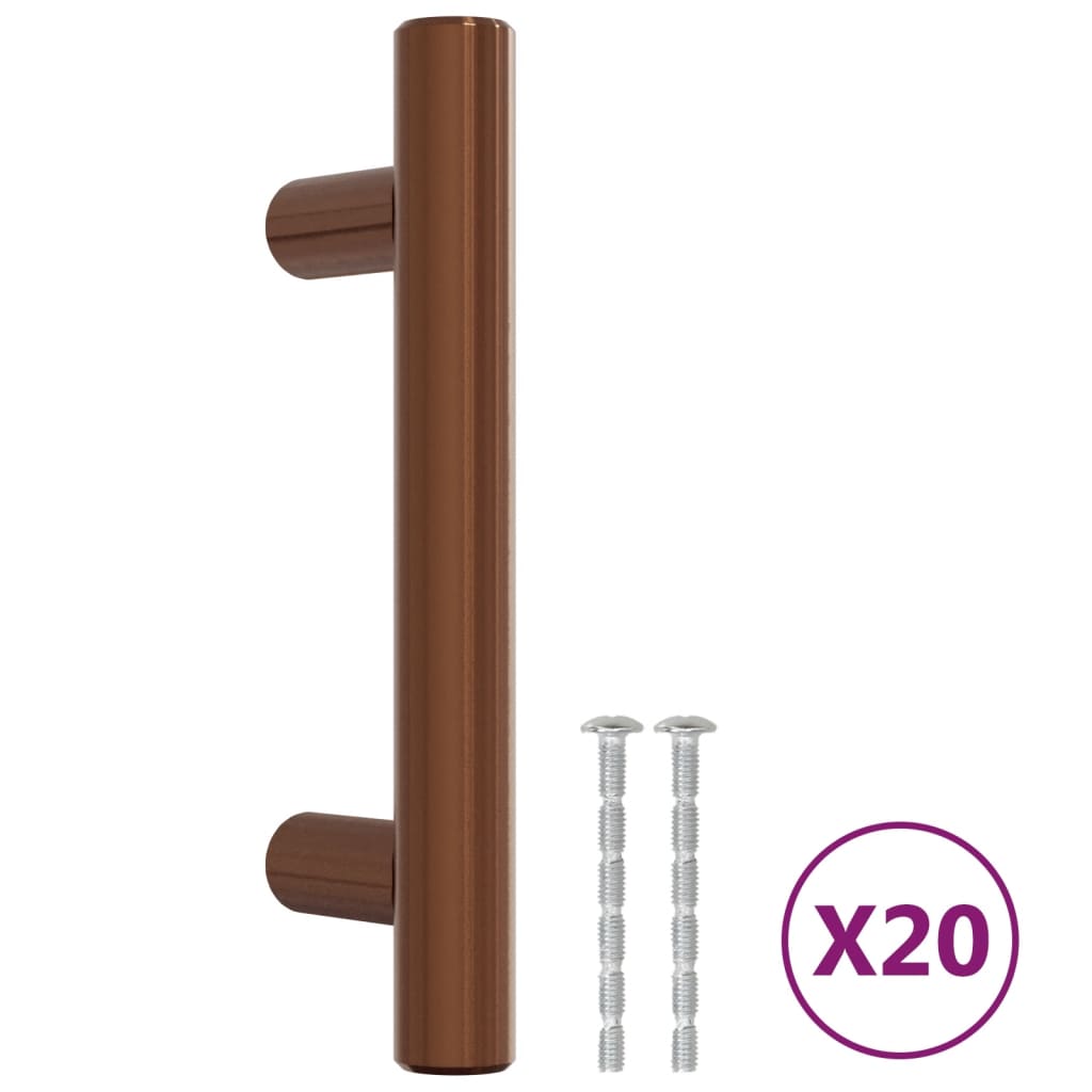 Möbelgriffe 20 Stk. Bronzen 64 mm Edelstahl