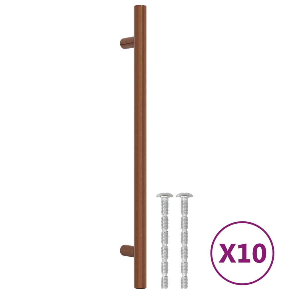 Möbelgriffe 10 Stk. Bronzen 192 mm Edelstahl