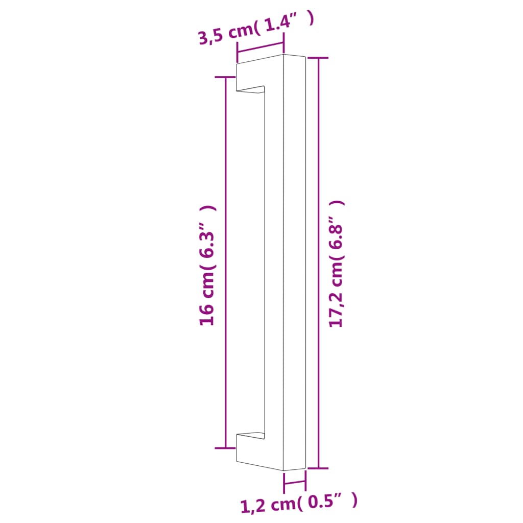 Möbelgriffe 20 Stk. Silbern 160 mm Edelstahl