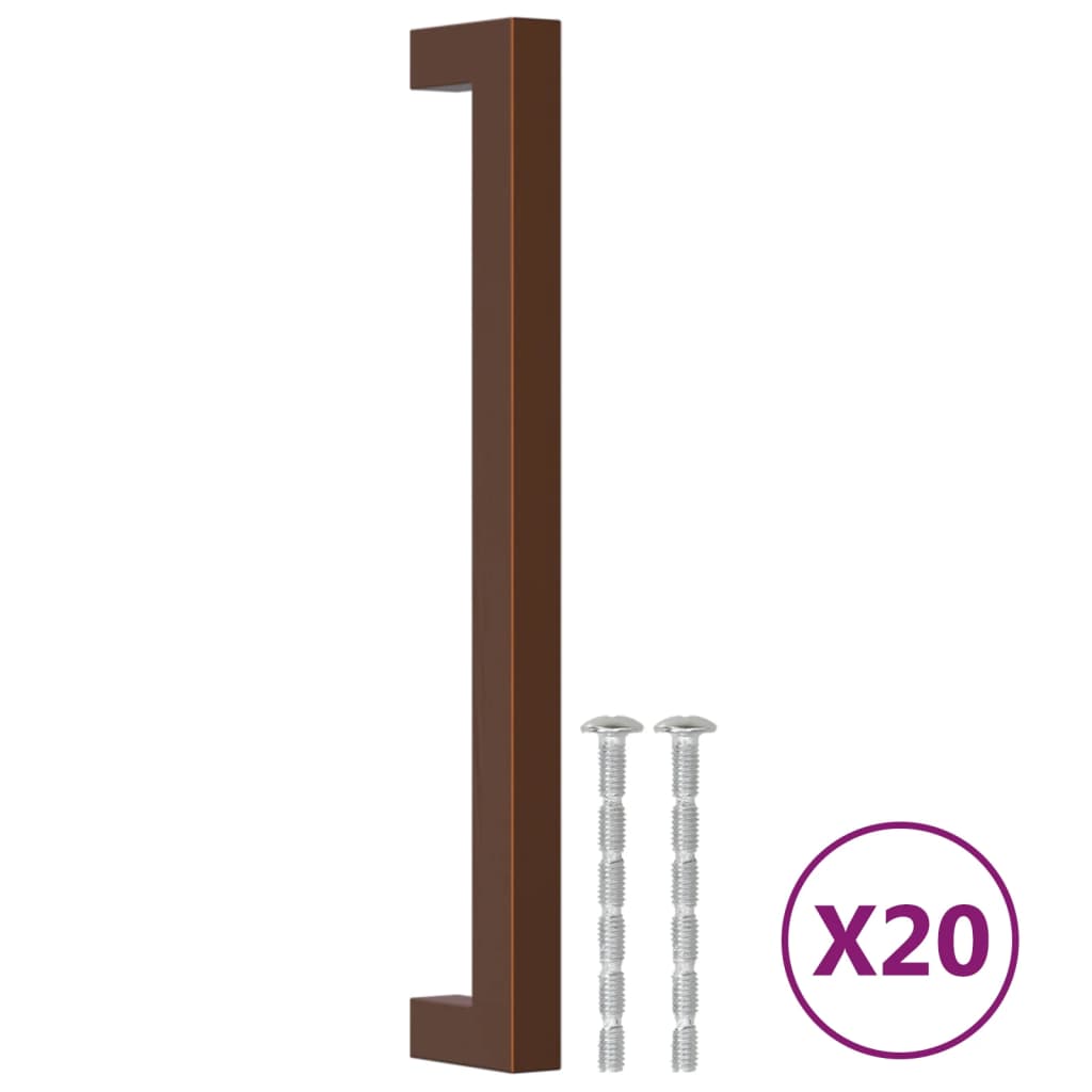 Möbelgriffe 20 Stk. Bronzen 192 mm Edelstahl