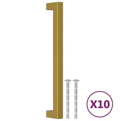 Möbelgriffe 10 Stk. Golden 192 mm Edelstahl