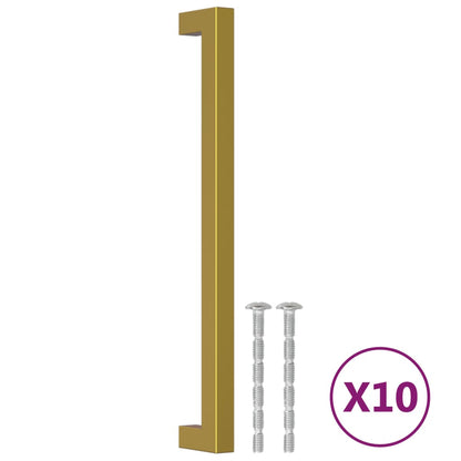 Möbelgriffe 10 Stk. Golden 224 mm Edelstahl