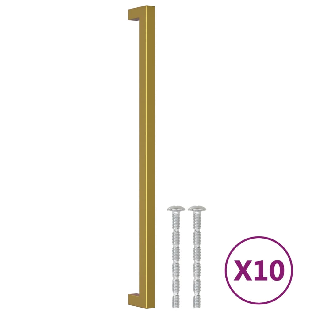 Möbelgriffe 10 Stk. Golden 320 mm Edelstahl