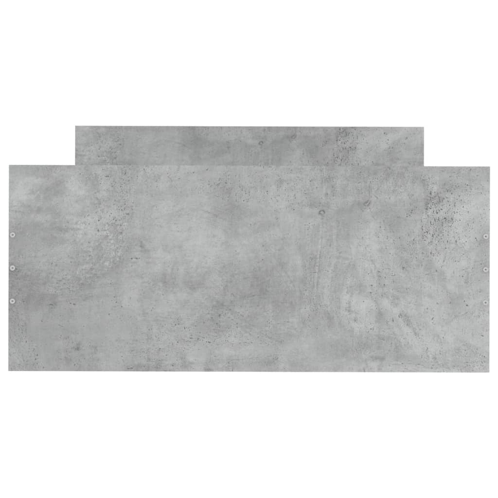 Cadre de lit gris béton 90x200 cm en bois