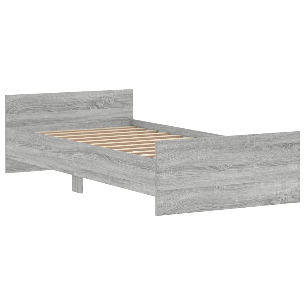 Bed frame Grey Sonoma 90x200 cm wood material
