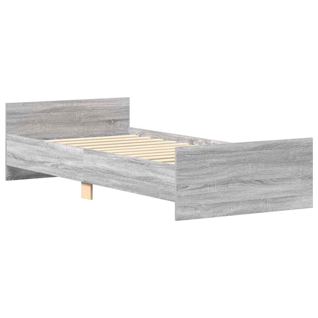 Bed frame Grey Sonoma 90x200 cm wood material