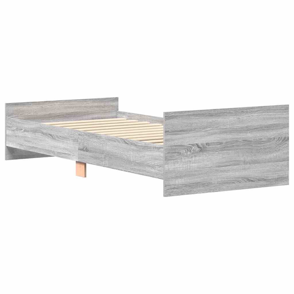 Bed frame Grey Sonoma 90x200 cm wood material