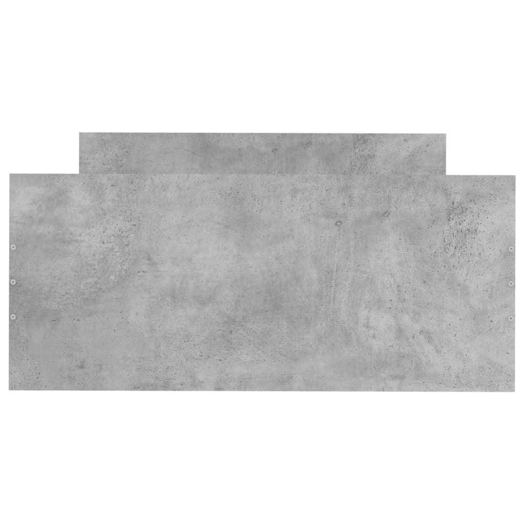 Cadre de lit gris béton 100x200 cm en bois