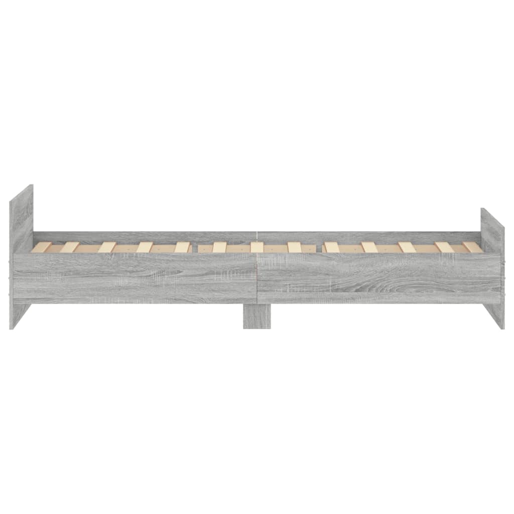 Cadre de lit Sonoma gris 100x200 cm en bois