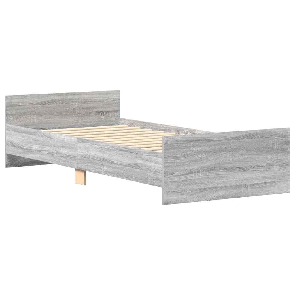 Bed frame Grey Sonoma 90x190 cm wood material