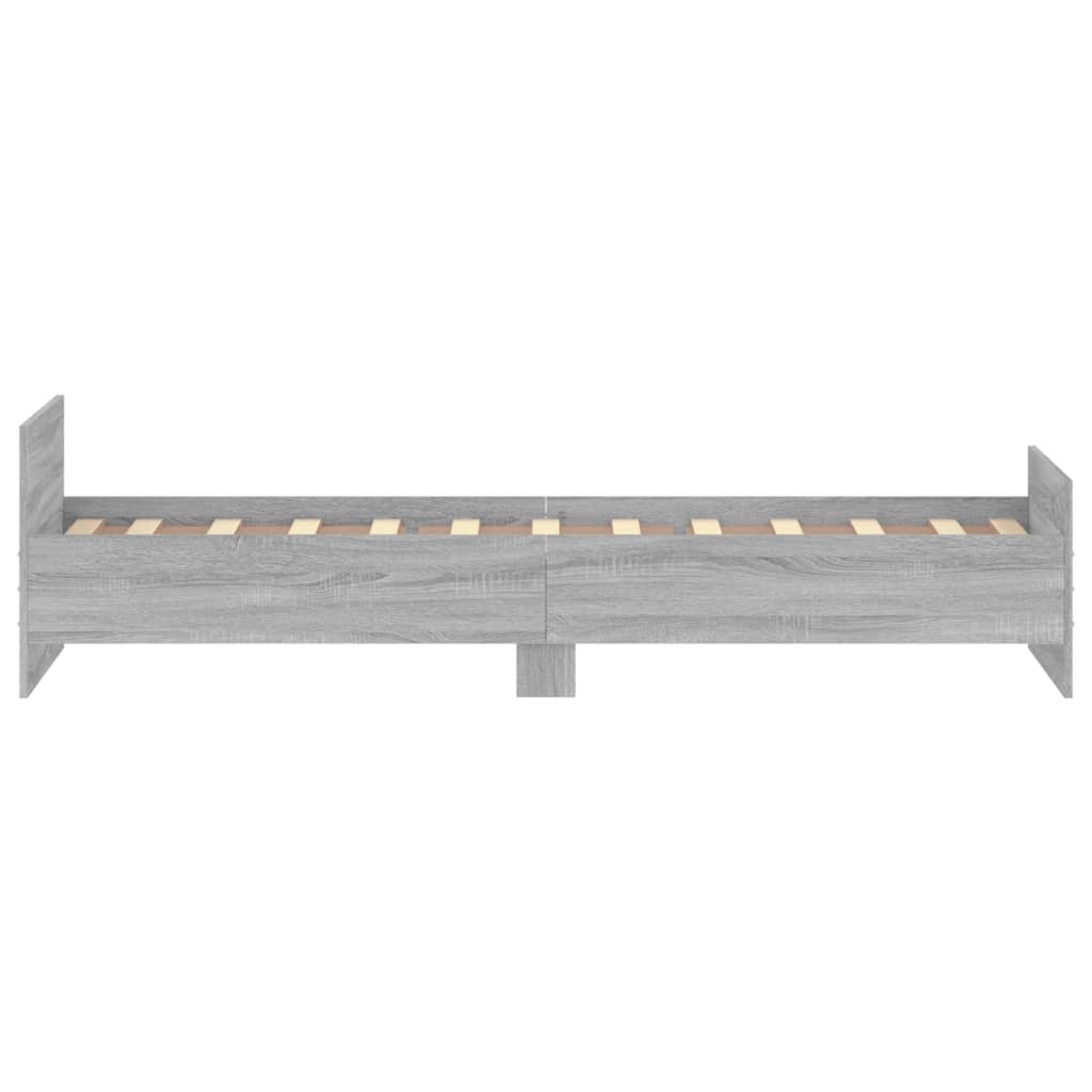 Bed frame Grey Sonoma 75x190 cm wood material