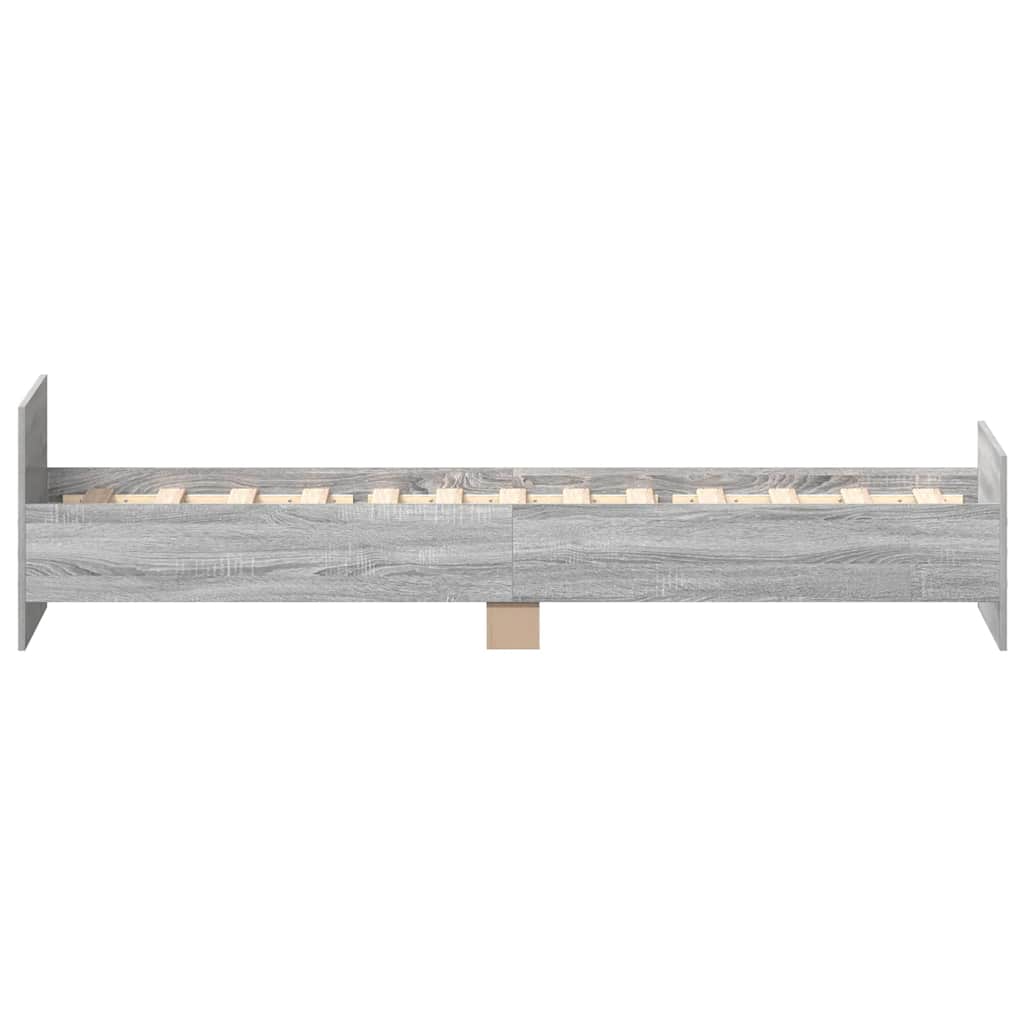 Bed frame Grey Sonoma 75x190 cm wood material