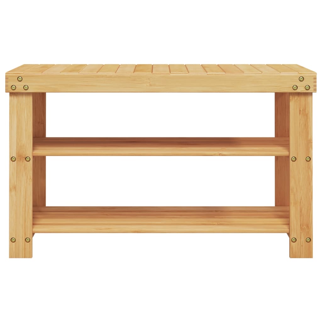 Étagère à chaussures avec 3 étagères 70x27,5x45 cm bambou